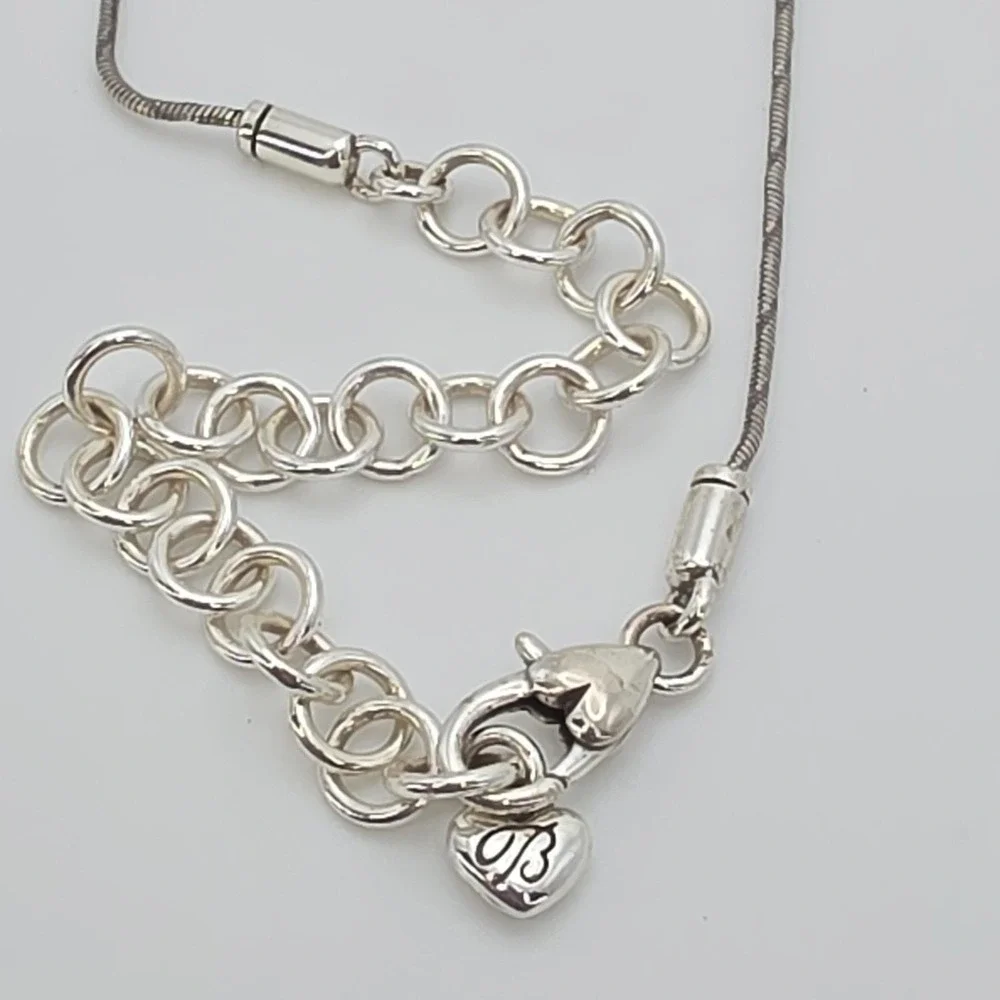 BRIGHTON 'Mediterranean' Station Necklace Hammered Discs Gold & Silver Plate 40